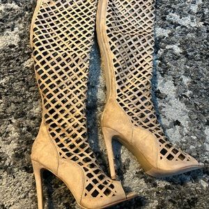 Brand new over the knee zip back boot